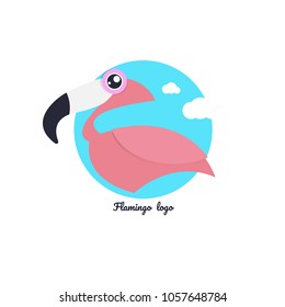 Flamingo bird. vector illustration on white background. cartoon