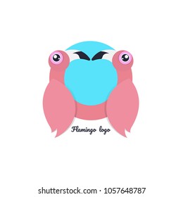 Flamingo bird. vector illustration on white background. cartoon