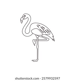 Flamingo bird vector pink cute illustration animal emoji