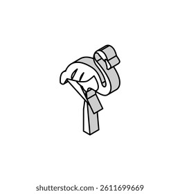 flamingo bird in zoo isometric icon vector. flamingo bird in zoo sign. isolated symbol illustration