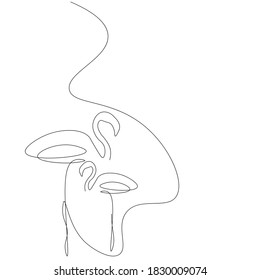 Flamingo-Vögel zeichnen. Vektorgrafik