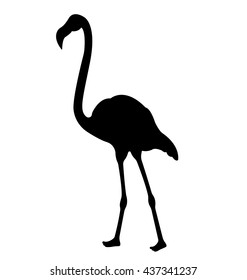 Flamingo Birds Silhouettes Vector