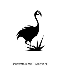 flamingo black vector