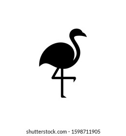 Flamingo black vector stock image