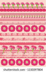 flamingo with cactus flower background graphic design vector art
