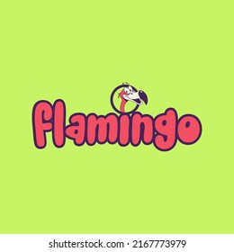 Designvorlage für Flamingo-Cartoons