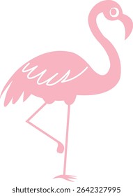 Flamingo clip art design em branco plano fundo isolado transparente para sinal, decalque, cartão, camisa, capuz, moletom, vestuário, tag, caneca, ícone, cartaz ou distintivo