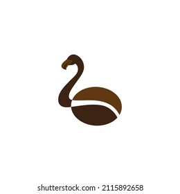 FLAMINGO COFFEE LOGO TEMPLATE VECTOR