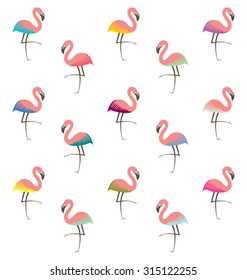 FLAMINGO COLORFUL PATTERN. vector file. seamless art background design for fashion fabric, art and decor
