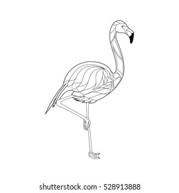 Flamingo. For coloring book.