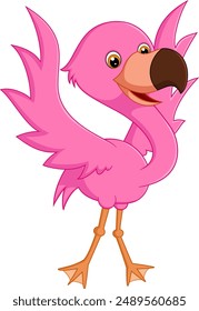 Flamingo dance captivates with grace, elegance, and beauty of illustration