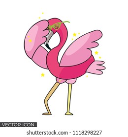 Flamingo doing dab move