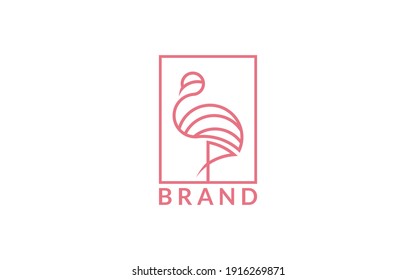 Flamingo elegantes minimalistisches Vektorlogo