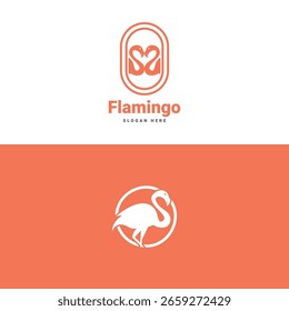 Logotipo de Vector minimalista elegante flamenco