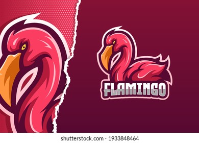 Flamingo E-sport Game Logo Template