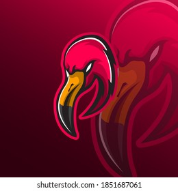 Flamingo Esport Logo Animal Illustration