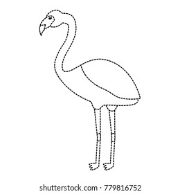 flamingo exotic bird decorative flat design