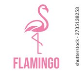 flamingo flat minimalist logo design