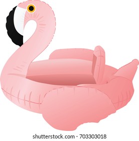 Flamingo float. vector illustration