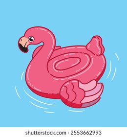 Flamingo Float Vector Image, Pool Flamingo Float Vector, Inflatable balloon Flamingo Float Vector Image Illustration, Pink Flamingo inflatable balloon Cartoon Vector.