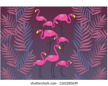 Flamingo Floral Summer  Pattern 