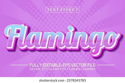 Flamingo font Text effect editable