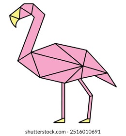Flamenco en Formas geométricas sobre blanco