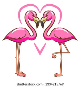 Flamingo graphic cartoon