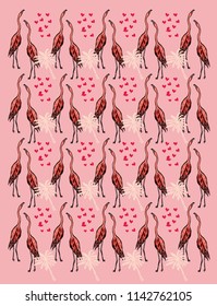 flamingo graphic design vector art