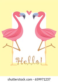 Flamingo greeting card
