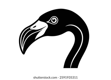 A flamingo head vector illustration 