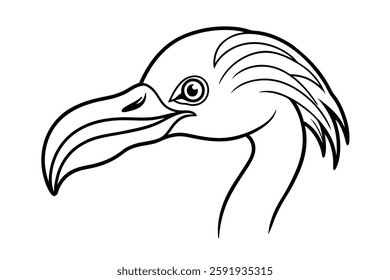 A flamingo head vector illustration 