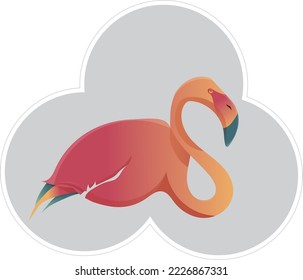 flamingo icon , art design Graphics paint  T-shirt