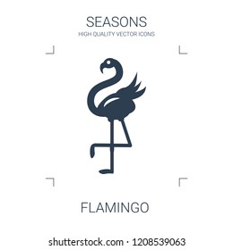 flamingo icon. high quality filled flamingo icon on white background. from seasons collection flat trendy vector flamingo symbol. use for web and mobile