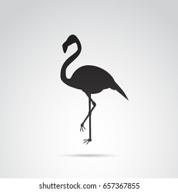 Flamingo icon isolated on white background. Vector art.