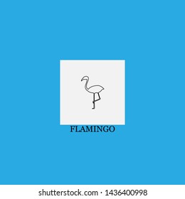 flamingo icon sign signifier vector