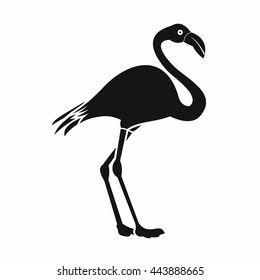 Flamingo icon in simple style isolated on white background