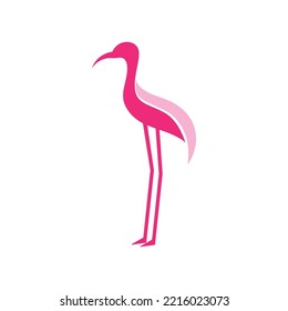 Flamingo icon template free vector