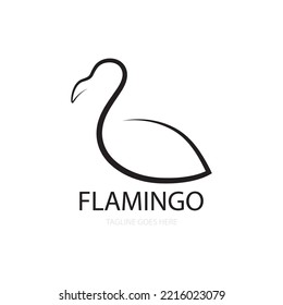 Flamingo icon template free vector