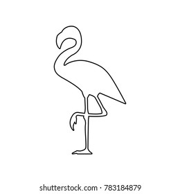 Flamingo icon - vector illustration
