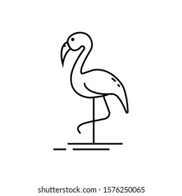 Flamingo icon vector illustration logo for many purpose. Isolated on white background. – Vector