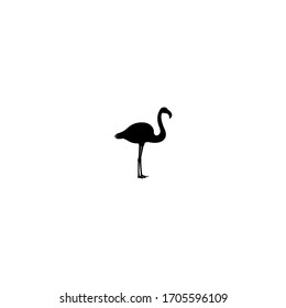 flamingo icon. flamingo vector on gray background
