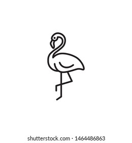 Flamingo Icon Vector On White Background