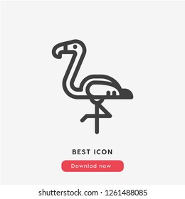 Flamingo icon vector. Flamingo symbol. Flamingo icon vector. africa animal symbol. Linear style sign for mobile concept and web design. Bird symbol logo illustration. vector graphics - Vector.