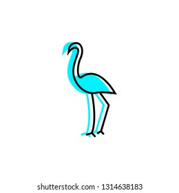 Flamingo icon vector template - Sign