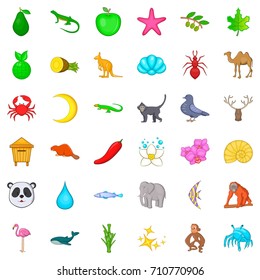 Flamingo icons set. Cartoon style of 36 flamingo vector icons for web isolated on white background