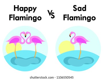 Flamingo illustration - icons