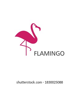 Flamingo Illustration Logo, Vektorvorlage