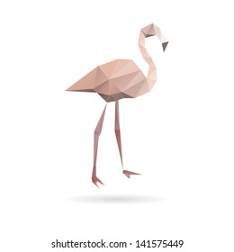 Flamingo isolated on a white backgrounds