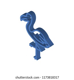 Flamingo isometric left top view 3D icon